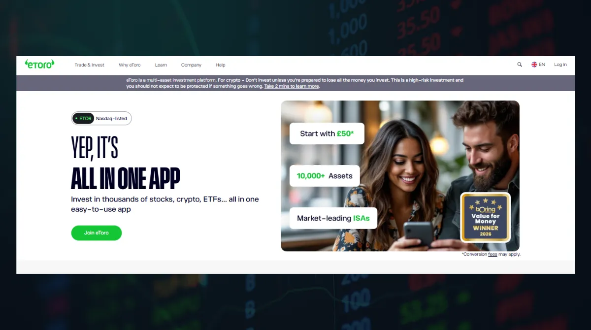 eToro is one of the most recognizable retail trading platforms globally